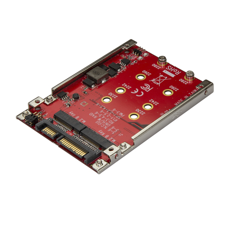 STARTECH.COM Dual M.2 to SATA Adapter - M.2 Adapter for 2.5" Bay - RAID S322M225R